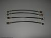 Set of 4 high pressure PTFE-STEEL brake lines for competition use.